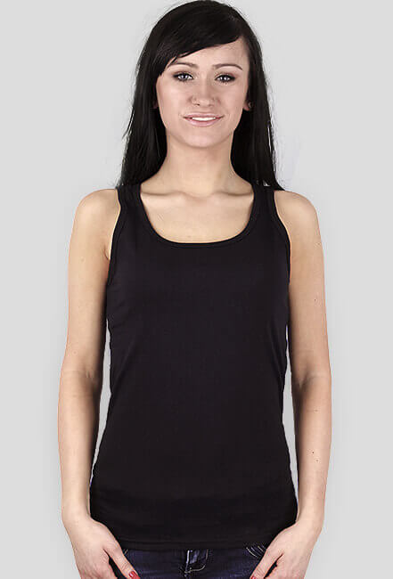 Koszulka damska na ramiączkach czarna