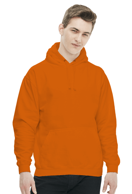 Bluza męska z kapturem pomarańczowa