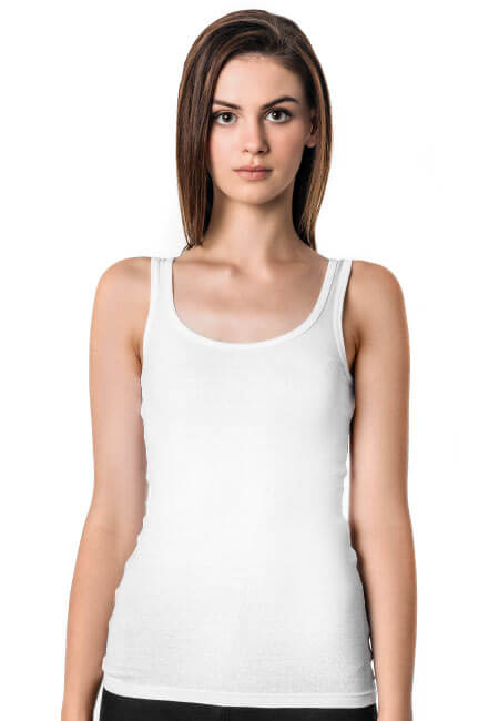 Koszulka damska na ramiączkach biała