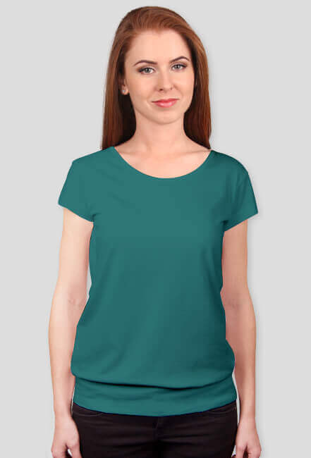 Koszulka damska z silikonowym wykończeniem zielona
