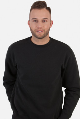 Bluza męska czarna prosta z własnym nadrukiem