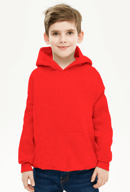 Bluza chłopięca z kapturem czerwona