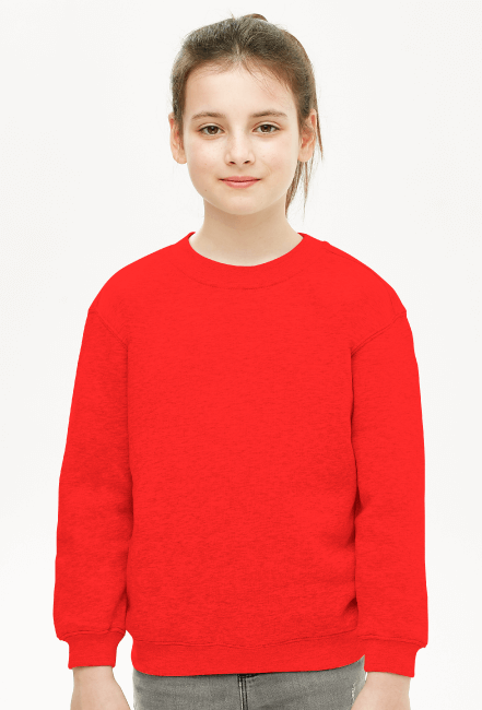 Bluza dziewczęca prosta czerwona