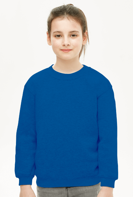 Bluza dziewczęca prosta niebieska